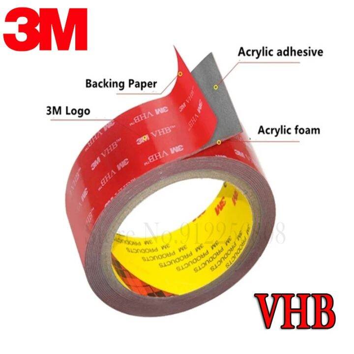 3m-strong-viscosity-acrylic-foam-adhesive-double-sided-tape-home-car-gray-tape-waterproof-office-heavy-duty-6mm-10mm-20mm-40mm-adhesives-tape