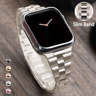 Women Slim Bracelet For Apple watch 8 Ultra 49mm 40mm 38 42 41 45mm Stainless Steel Band For iWatch SE/6/5 7 Luxury Metal Strap