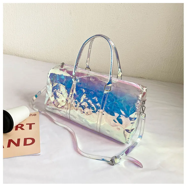 Holographic Transparent Bag Women Handbag Sac Holo Laser Prism Travel Bag  2021