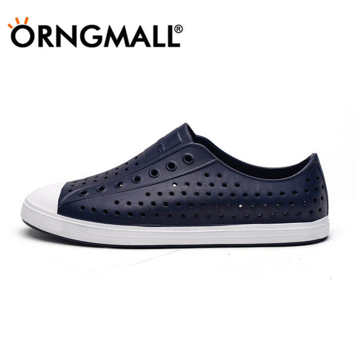 orngmall-men-and-women-shoes-รองเท้ายาง-รองเท้าคัชชูส้นเตี้ย-รองเท้ายางเยาวชน-รองเท้าพลาสติกเต็มรูปแบบรองเท้ากันน้ำระบายอากาศกันลื่นผู้ชายและผู้หญิงสามารถสวมใส่รองเท้าลื่นรองเท้ากลางแจ้งรองเท้าลำลอง-j