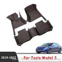 hyf☢▣₪ Car Floor Mats Tesla 3 2022 2021 2020 2019 Model3 Custom Automobile Heel Foot Pedal Rugs Carpets Product