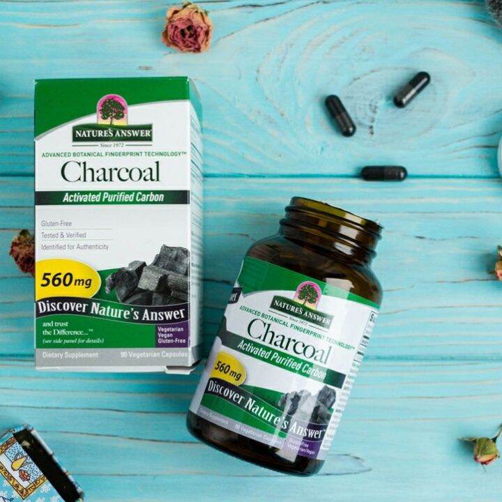 ถ่านกัมมันต์-charcoal-activated-purified-carbon-560-mg-90-veg-caps-natures-answer-ถ่านชาร์โคล