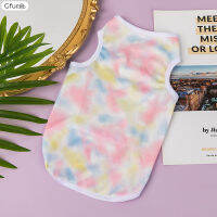 Gfur Tie-Dye เสื้อยืดเสื้อผ้าสัตว์เลี้ยงบางพิเศษระบายอากาศสำหรับเสื้อกั๊กสุนัขเดินวิ่งกิจกรรมกลางแจ้ง