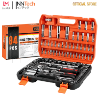 InnTech King Tools ชุดเครื่องมือ ประแจ ชุดบล็อก 94 ชิ้น ขนาด 1/4 นิ้ว และ 1/2 นิ้ว ชุดประแจ บล็อก ไขควง KING TOOLS SERIES ผลิตจากเหล็ก CR-V แท้ รุ่น WKT-94PCS