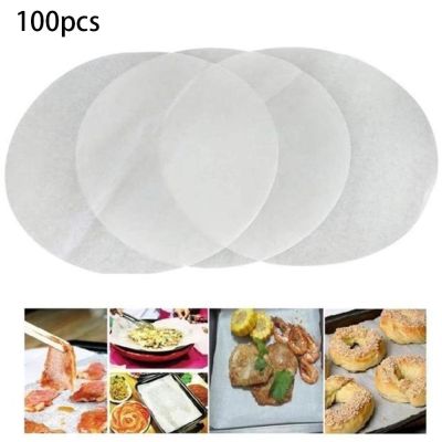 15cm-32cm 100pcs Round Baking Paper Circle Parchment Paper Liner BBQ Oven Patty Hamburger Paper Cake Non-Stick Baking BBQ Tool