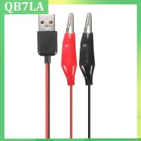 Alligator Test Clips Clamp to USB Male Connector Power Supply Adapter Wire 60cm Cable Red and Black QB7LA