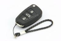 ﹍♨ Black Remote Silicone Case Cover For Audi 3B Flip Folding Key 3 Buttons 4 A059BK