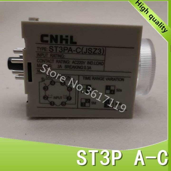 ST3PA-C AC220V AC110V AC380V AC36V DC24V DC12V Time Relay Timing Relay ...