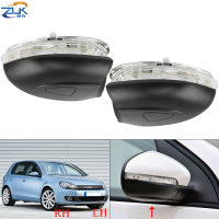 ZUK กระจกมองหลังเลี้ยวไฟ LED ด้านนอกกระจกโคมไฟ Repeater สำหรับ VW G Olf 6 2010-2012 T Ouran Jetta 2011-2015เครื่องหมาย