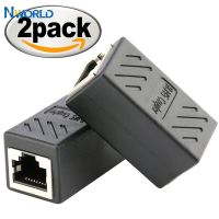 【HOT SALE】 Huilopker MALL Pack Rj45 Connector Coupler Ethernet Cable LAN Inline Cat7/Cat6/Cat5e Ethernet Cable Extender Adapter หญิง Coupler สีดำ