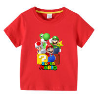 Super Mario Bros BaBy Lesure Tshirt With Light Boys Girls Kid S 100% Cotton Summer Tops Lesure Short-Sleeved เสื้อยืด