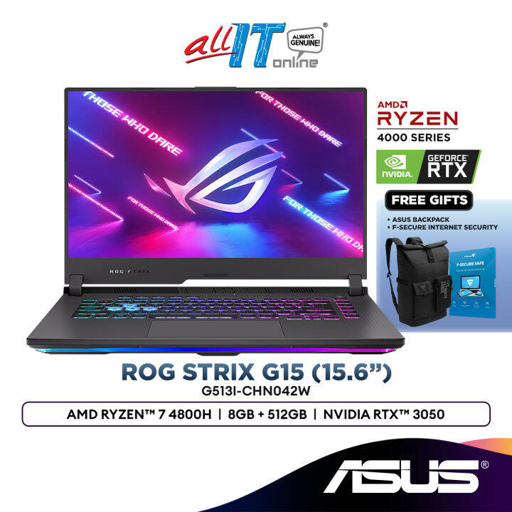 Asus Rog Strix G15 G513i Chn042w 156 Fhd Gaming Laptop Ryzen™ 7 4800h 8gb Ram 512gb Ssd 8498