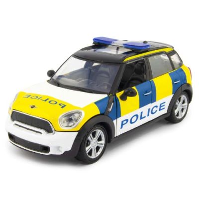 โมเดลรถแข่ง  MOTOR-MAX NO.79751 MINI - COOPER S COUNTRYMAN UK POLICE 2011 อัตราส่วน  1:24 จำลองเหมือนจริง ผลิตจากโลหะผสม Diecast Model ประตูรถเปิดซ้ายขวาได้