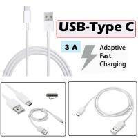 TYPE C 3A Cable USB-C Fast Charger Genuine Data Sync Official Lead(White)