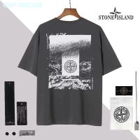 Stone Island STONE ISLAND Summer Ruins Compass Short-Sleeved Loose Printed T-Shirt Men And Women Couples Large Size