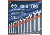 คิง โทนี่ : ชุดประแจแหวนข้าง-ปากตาย 11 ตัวชุด (ขนาด : มม.) King Tony : 11 PC. Combination Wrench Set (1211MR)