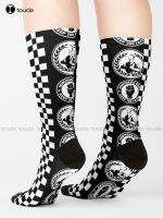 Ska Skinhead And Northern Soul Socks Youth Black Soccer Socks Streetwear Harajuku 360° Digital Print Gd Hip Hop Retro Colorful Picture Hangers Hooks