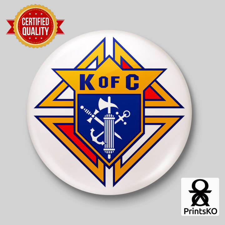 High Quality Button Pin / Badge with Knigts of Columbus - Colored Logo ...