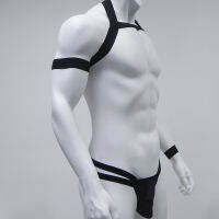 CLEVER-MENMODE Body Chest Mens Harness เข็มขัดชุดชั้นใน s ชุดเซ็กซี่ยืดหยุ่นไหล่ สายคล้อง เครื่องแต่งกาย Arm Band