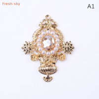 Fresh sky เครื่องประดับอัลลอยเครื่องประดับแฟชั่นจี้เพชรบุคลิกภาพอุปกรณ์ทำผมแบบทำมือวัสดุต่างหู