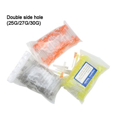 100Pcs Dental Endo Irrigation Needle Double Side Holes Needle Endo Oral Care Tooth Cleaning Dental Materials