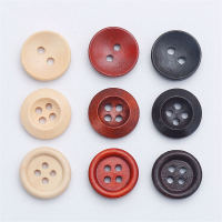 100PCs Natural Wood Round Wooden Buttons Coffee Red DIY Sewing Scrapbooking For Clothes Handmade 2 Holes 4 Holes 11.5mm 25mm Haberdashery