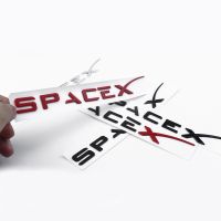 3D ABS ตัวอักษร SPACE X กระโปรงหลังรถตรารถยนต์รถสติ๊กเกอร์สติกเกอร์สำหรับเทสลาสเปซซ์โมเดล3 X S Y อุปกรณ์เสริมแต่งรถ