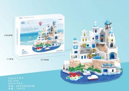 ชุดตัวต่อ-santorini-aegean-sea-no-808-จำนวน-5810-pcs-ซานโตรินีบ้านพักริมทะเล-สร้างจิตนาการ-สวยงาม-ของเล่นของขวัญเด็ก-สุดคุ้ม