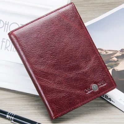 CONTACTS Casual Genuine Leather Male Passport Wallet Mens Credit Card Holder Man Passport Cover With Coin Pockets For Travel