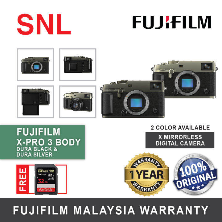 FUJIFILM X-Pro3 Mirrorless Digital Camera (Body Only, Dura Black & Dura ...