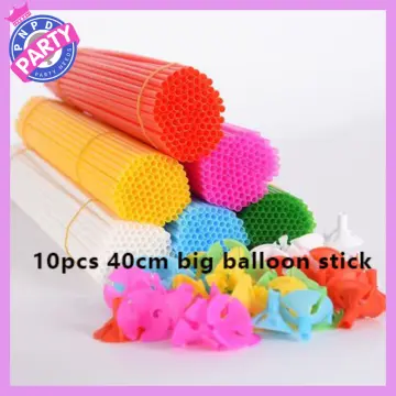 15pcs/Set 40cm Large Balloon Sticks Long Clear Balloon Holder for LED Bobo  Balloons Stick With Big Cups For Birthday Party Decor - AliExpress