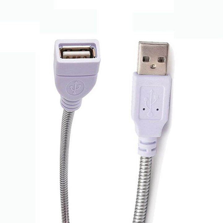 usb-male-to-female-extension-cable-led-light-fan-adapter-cable-flexible-metal-hose-power-supply-cord-4-copper-core-usb-hubs