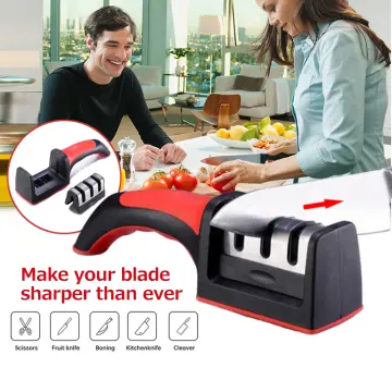 Kitchen 3 Segment Knife Sharpener Household Multi-Functional Hand-Held  Three-Purpose Black Sharpening Stone Knives Sharpeners