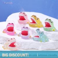 ?【Lowest price】TANG เครื่องประดับรูปจระเข้การ์ตูนน่ารัก2ชิ้น, เครื่องประดับรถยนต์ขนาดเล็กอุปกรณ์ตกแต่งภูมิทัศน์ไมโคร