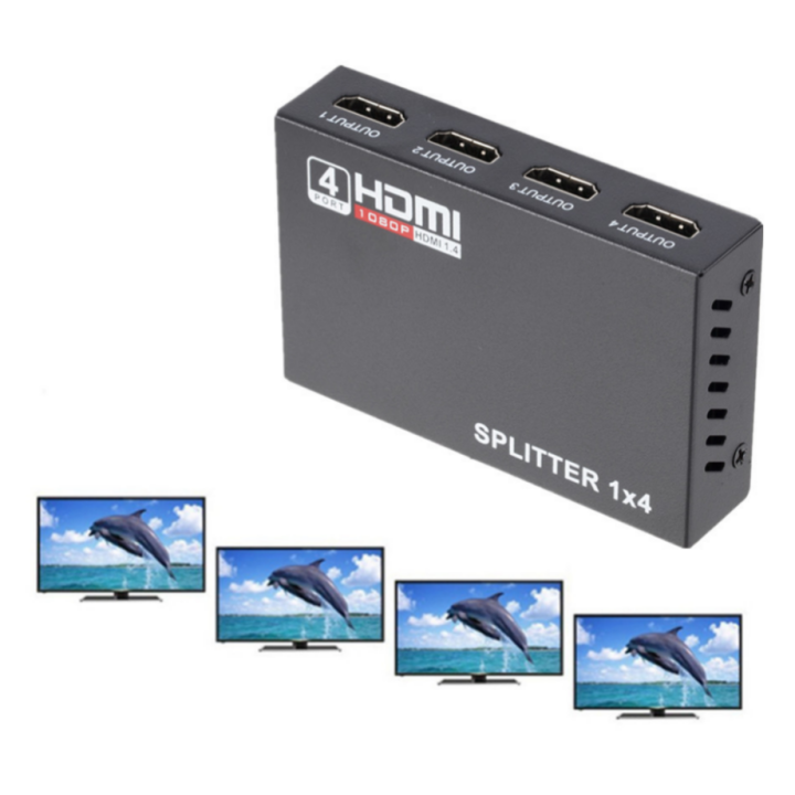 1x4-hdmi-compatible-splitter-converter-1-in-4-out-hd-เครื่องขยายเสียง1-4-hdcp-1080p-จอแสดงผลคู่สำหรับดีวีดี-ps3-hdtv-x