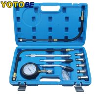 Professional AUTO TOOLS Petrol Gasoline Engine Cylinder Compression Gauge Tester Kit Cylinder Tester With M10 M12 M14 M16 M18