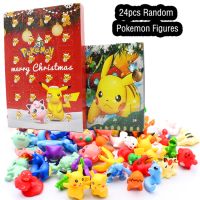 In Stock 24Pcs Set Pokemon Figure Christmas Advent Calendar Blind Box Gift Kawaii Pikachu Anime Figural Action PVC Model Kid Toy