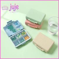 JUJE83274 Pp/ กล่องหลอดข้าวสาลีปิดผนึกสองครั้งกล่องใส่ของ9ช่องกล่องเก็บของในบ้านแยกกันความชื้นแบบพกพา