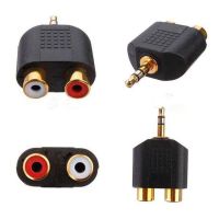 ??HOT!!ลดราคา?? Gold Plated stereo Audio male Plug to 2 RCA female jack Y 3.5mm Adapter ##ที่ชาร์จ แท็บเล็ต ไร้สาย เสียง หูฟัง เคส Airpodss ลำโพง Wireless Bluetooth โทรศัพท์ USB ปลั๊ก เมาท์ HDMI สายคอมพิวเตอร์