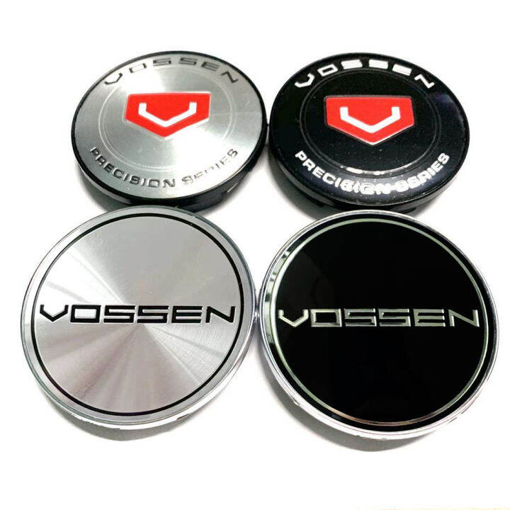 4pc 68mm Vossen Silver Sticker Car Modified Wheel Center Cover Rim Hub ...