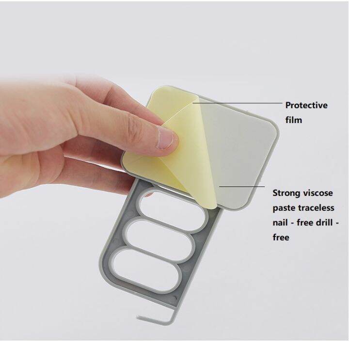 folding-storage-hooks-multifunctional-clothes-hanging-wall-plastic-traceless-hanger