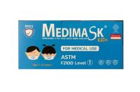 Medimask หน้ากากอนามัยเด็ก 3 ชั้น เกรดการแพทย์ อายุ 7-14 ปี ลายจิ้งจอกส้ม ป้องกันฝุ่น PM 2.5 ผลิตไทย