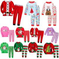 เด็กเล็กเด็กหญิงเด็กชายPJSชุดนอนNightwears Xmasชุดนอนคริสมาสต์ใหม่อายุ1-7ปี