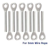 ☎✿❒ 10pcs 5mm swage Eye Terminal T316 Stainless Steel Wire Rope Fitting For 3/16 Cable Railing Assemblie Tensioner Marine Hardware