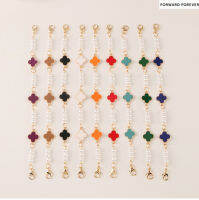 Simple Clover Pearl Chain สร้อยคอสั้น Extender M60105