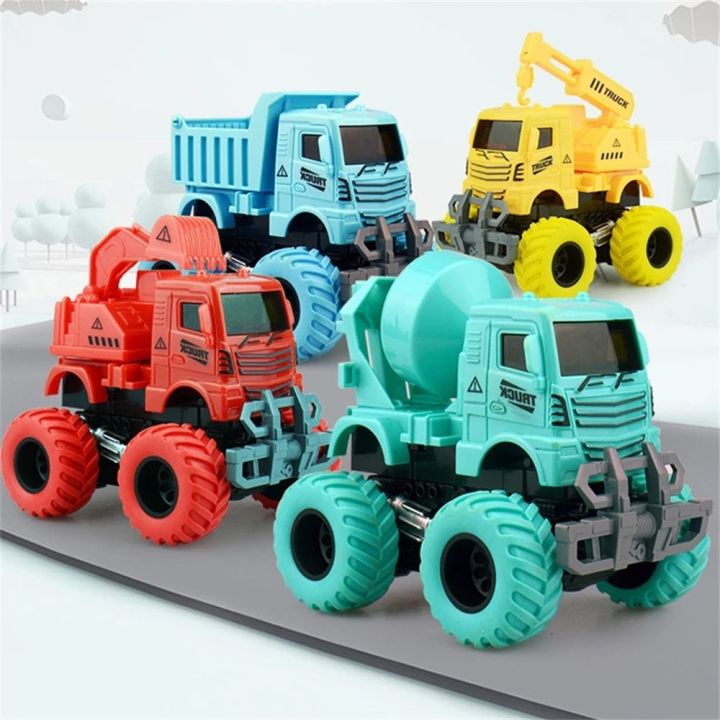 BUANARN 4 Wheels Mini Gifts Dump Truck Diecast Simulation Engineering