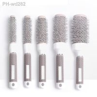 Professional 5 Size Hair Brush Comb Hairbrush High Temperature Resistant Ceramic Iron Round Comb Hair Styling Tool