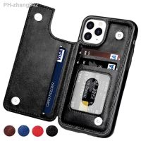 Leather Retro Card Holder Flip Cover for iPhone 11 12 13 14 Pro Max Mini Wallet Case XR X XS Max 8 7 6S 6 Plus 5S SE 2022 2020