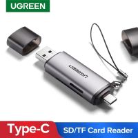 Ugreen Pembaca Kartu USB Tipe C Ke SD Micro SD TF OTG CardReader untuk PC Laptop Aksesori Memori Pintar Kartu SD USB 3.0 Adaptor