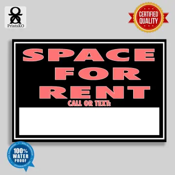 Laminated House for Rent Signage A4 size
